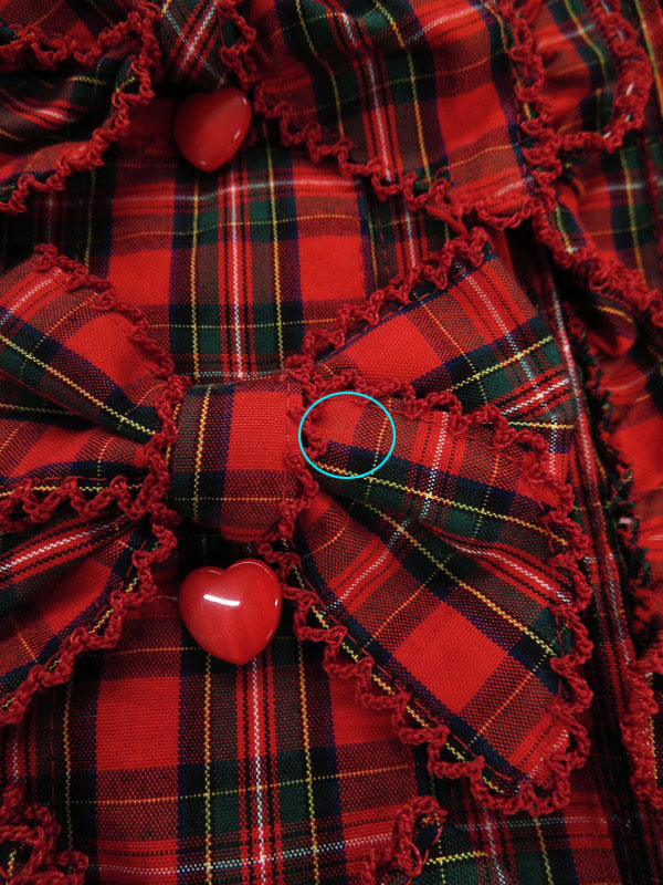 PINK HOUSE】ピンクハウス『タータンチェック フリル リボン 半袖