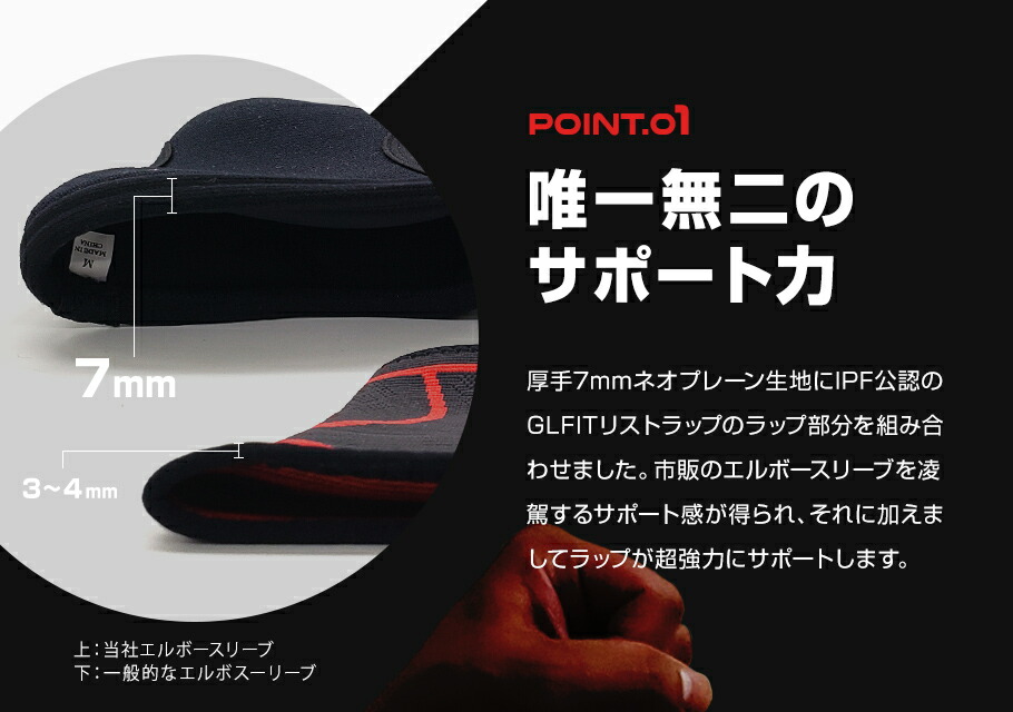 楽天市場】GLFIT X エルボースリーブ ステルスブラック 肘 サポーター