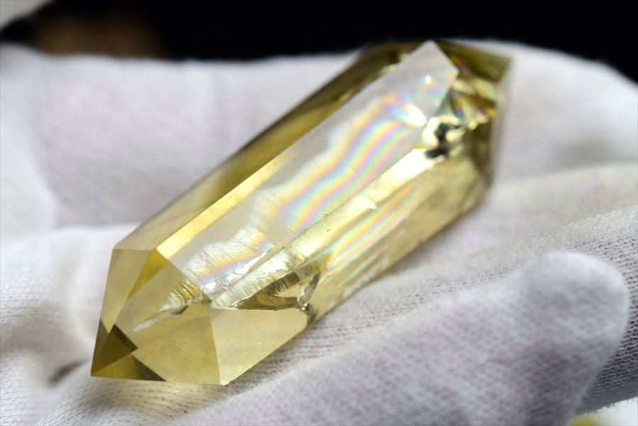 楽天市場】虹入り シトリン ダブルポイント 両剣黄水晶 □種類お任せ