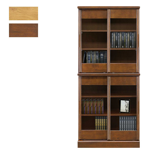 楽天市場】本棚 書棚 幅60cm 扉付 大容量 開き戸 ガラス扉 日本製