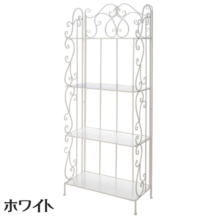 楽天市場】アイアン製 4段ラック 2色より選択アイアン ラック オープン