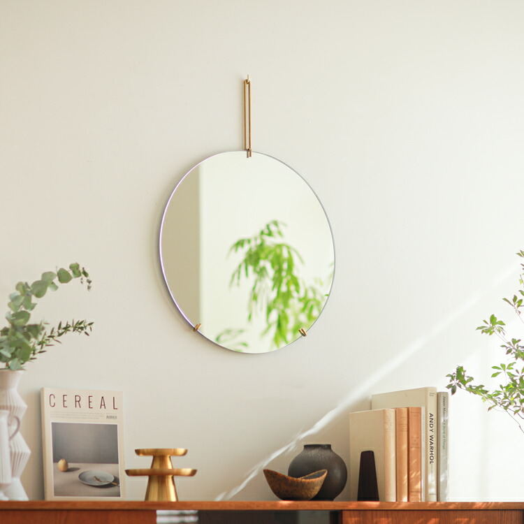 楽天市場】MOEBE ウォールミラー 直径 50cm ブラス 鏡 壁掛け ムーベ