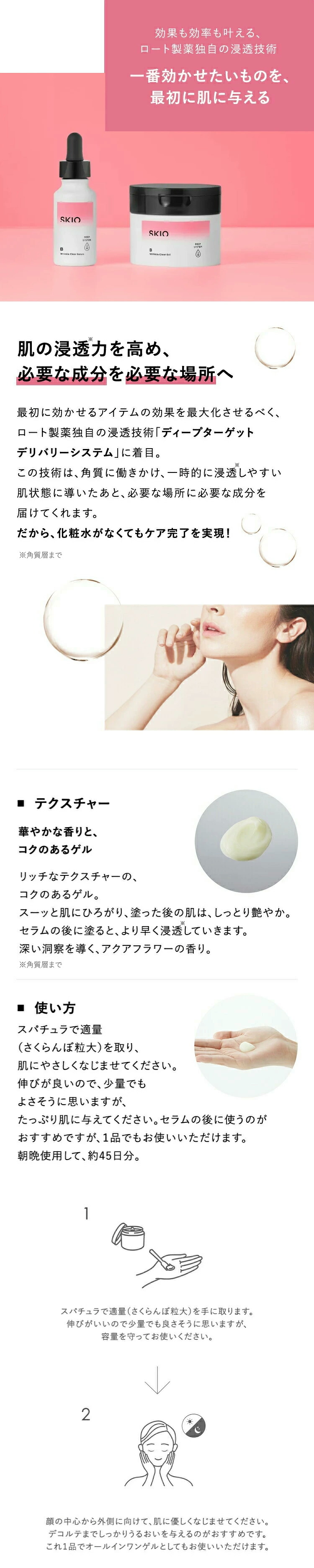 楽天市場】SKIO VB リンクルクリアゲル つけかえ用レフィル ロート製薬