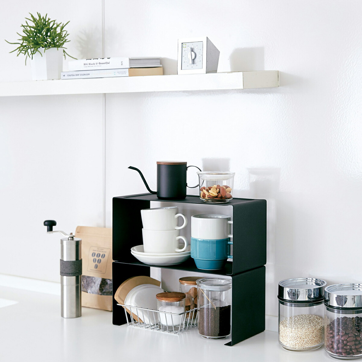 楽天市場】［ キッチンスチール コの字ラック タワー ］山崎実業 tower