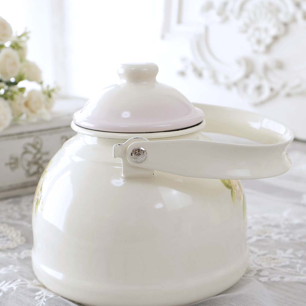 楽天市場】レトロケトル 1.5L ダイアナローズ イマン ホーロー 琺瑯