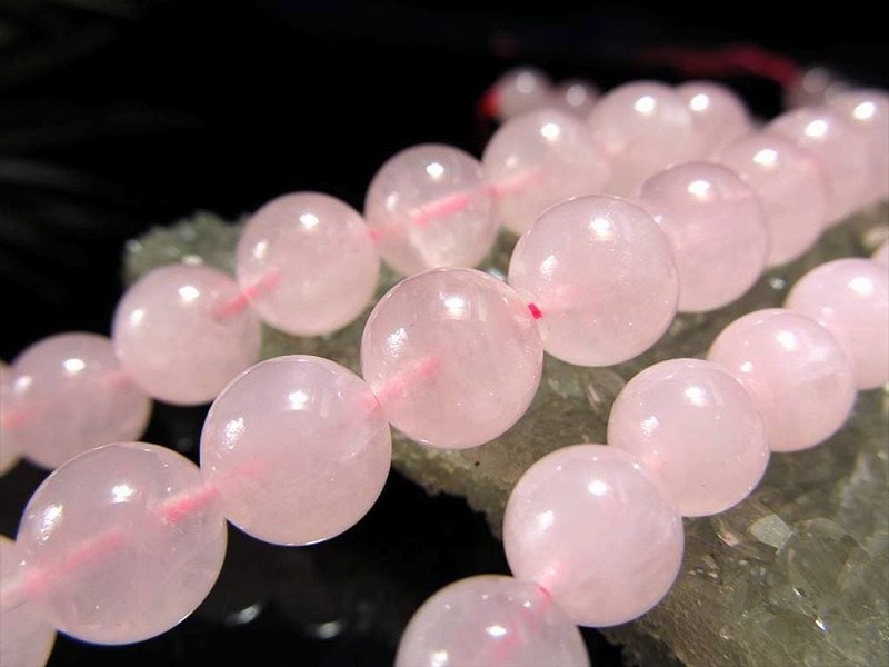 激安宣言 約4mm珠 ローズクォーツ 紅水晶 一連 約37-39cm 天然石