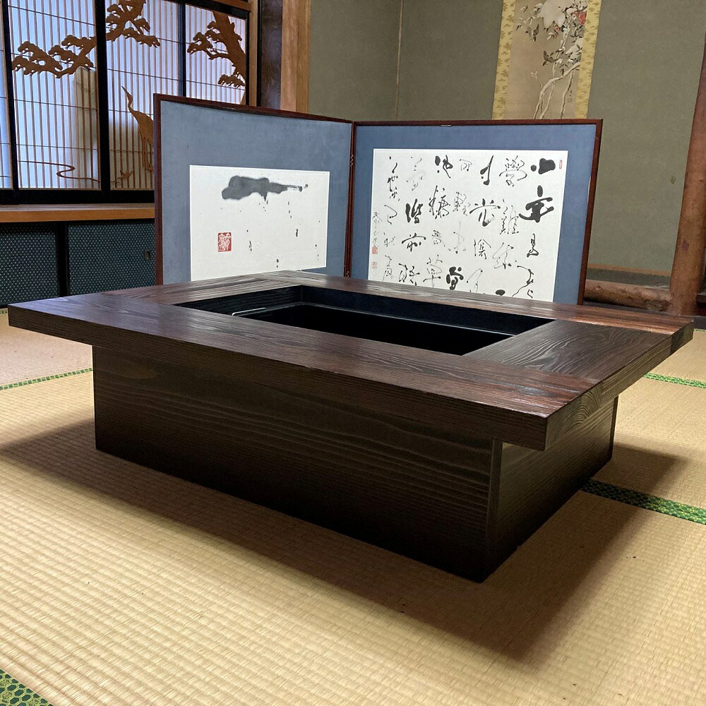 楽天市場】囲炉裏テーブル 座卓タイプ 1000x800x280mm 蓋付 普通