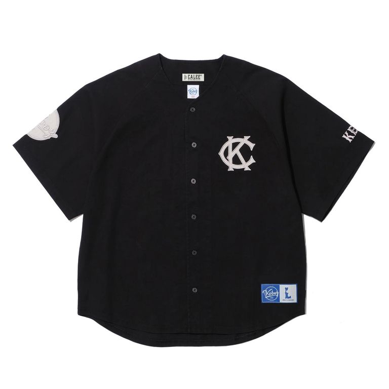 CALEE - × KEBOZ BASEBALL SHIRT (BLACK) / × ケボズ ベースボール