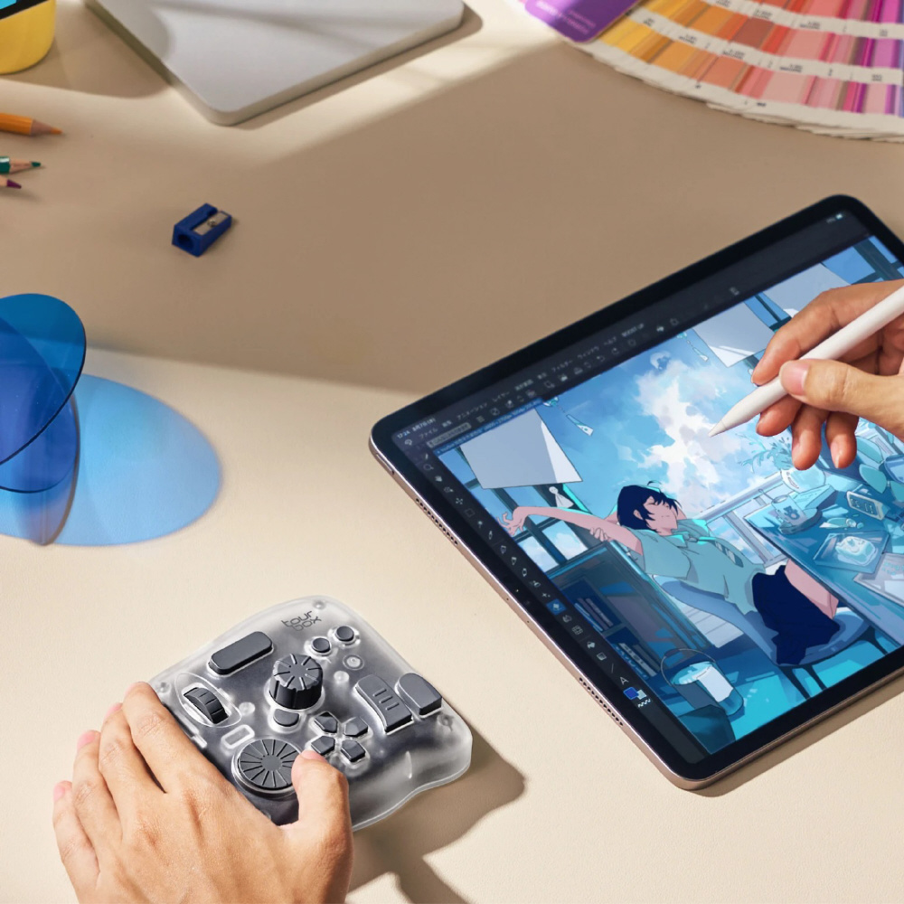 クリエイター向けBluetoothコントローラー iPad対応 TourBox Elite