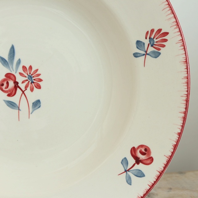 アンティーク プレート LINE 深皿 フランス サルグミンヌ製 Digoin