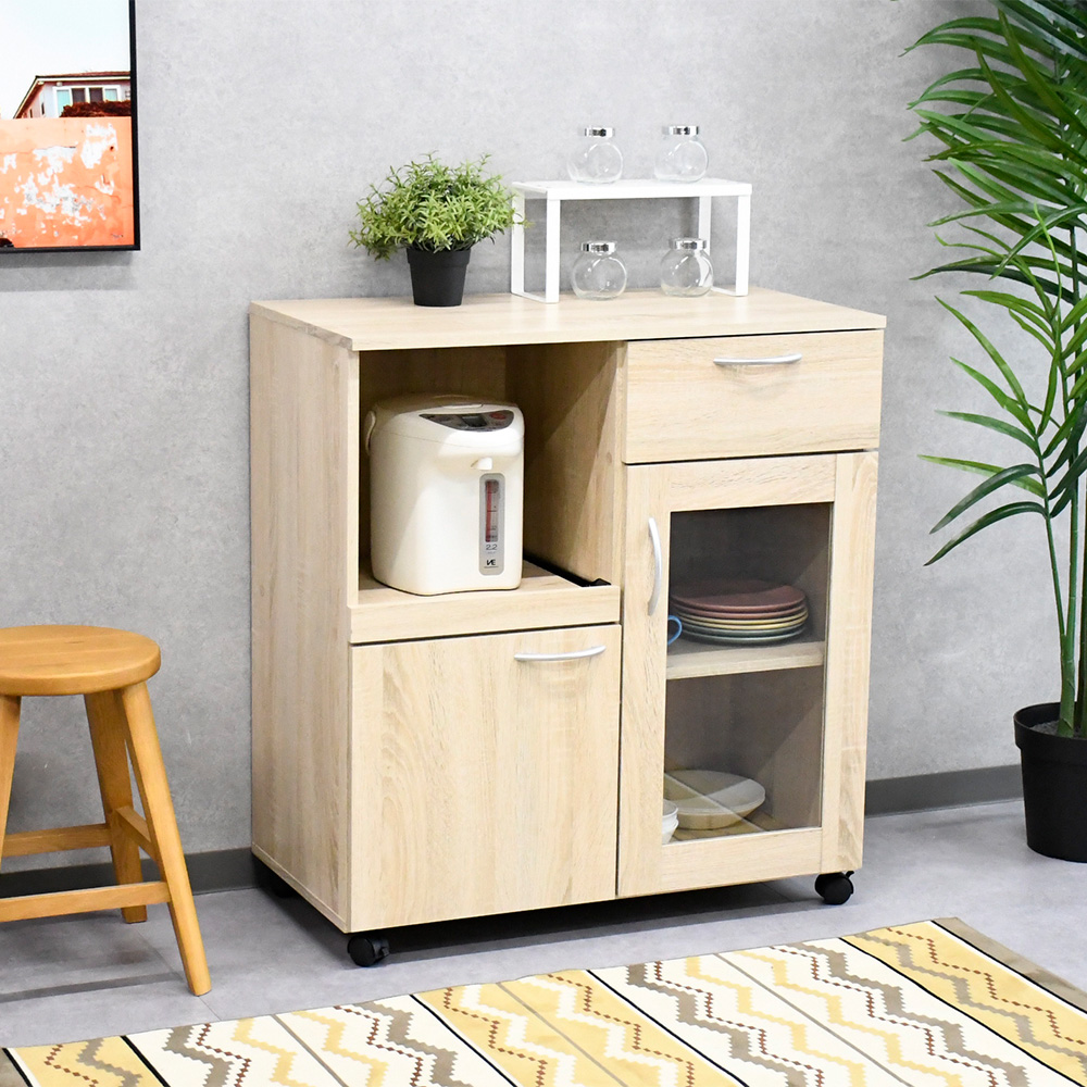 レンジ台 幅80 キッチンカウンター 食器棚 キッチンボード キッチン