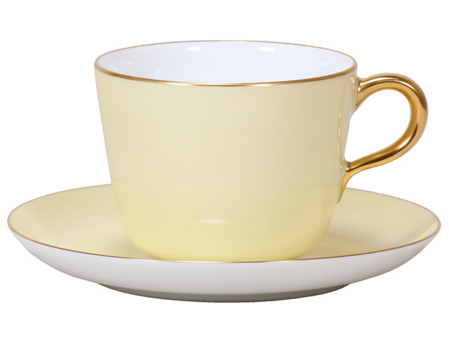 色蒔き（クリーム） モーニングカップ＆ソーサー