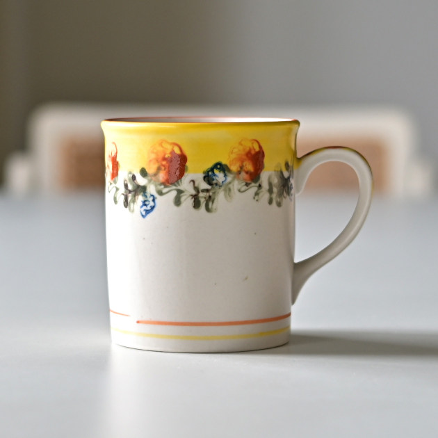 ヨシノヒトシ 色絵マグカップ（黄色）