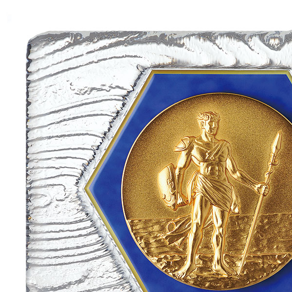 表彰記念楯】勇者メダル付きガラス製盾 VS-5504勇者シリーズ（高さ