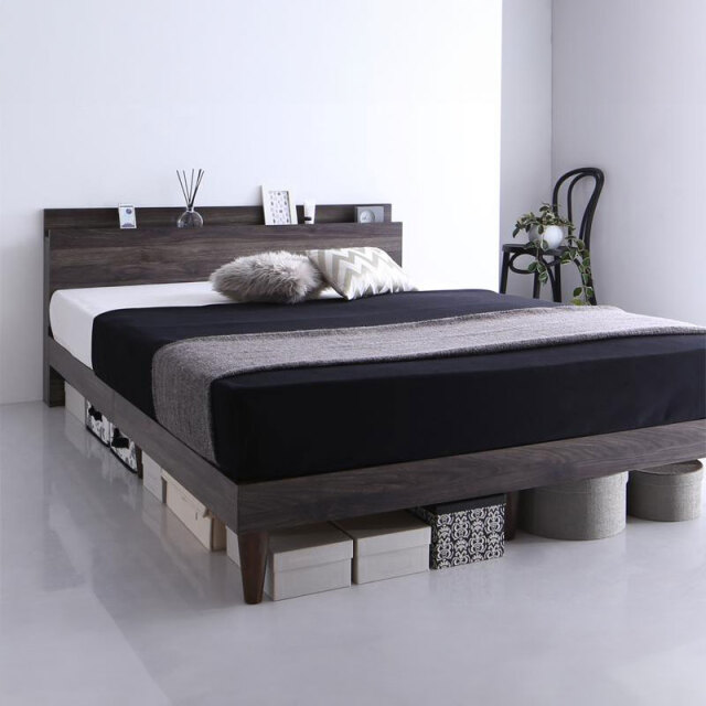 SD・幅140cm】ベッドフレーム すのこベッドおしゃれ 一人暮し GRAY SD