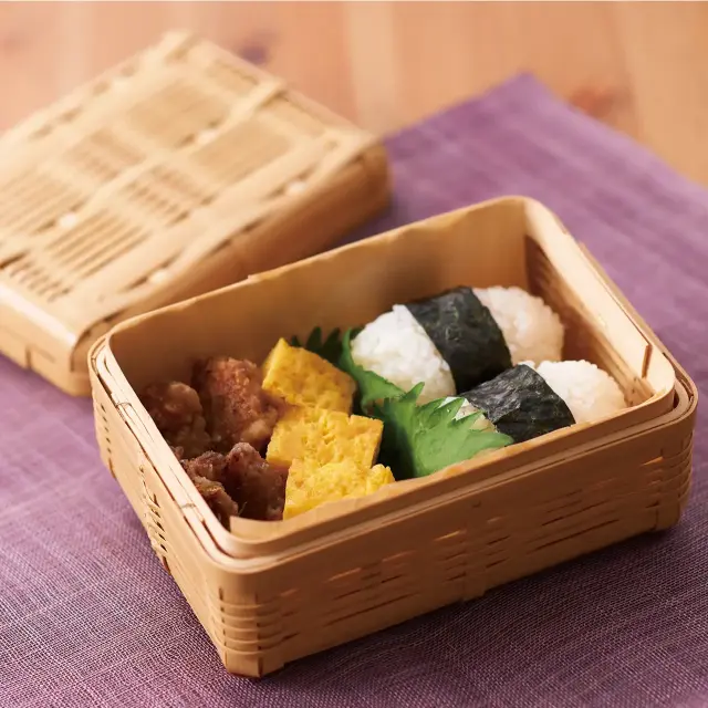 国産白竹と真鍮使用】竹組み弁当箱【手づくり】