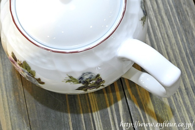 マニー ブルーローズ陶器 ポット【マニーと薔薇の雑貨のアンフロール】