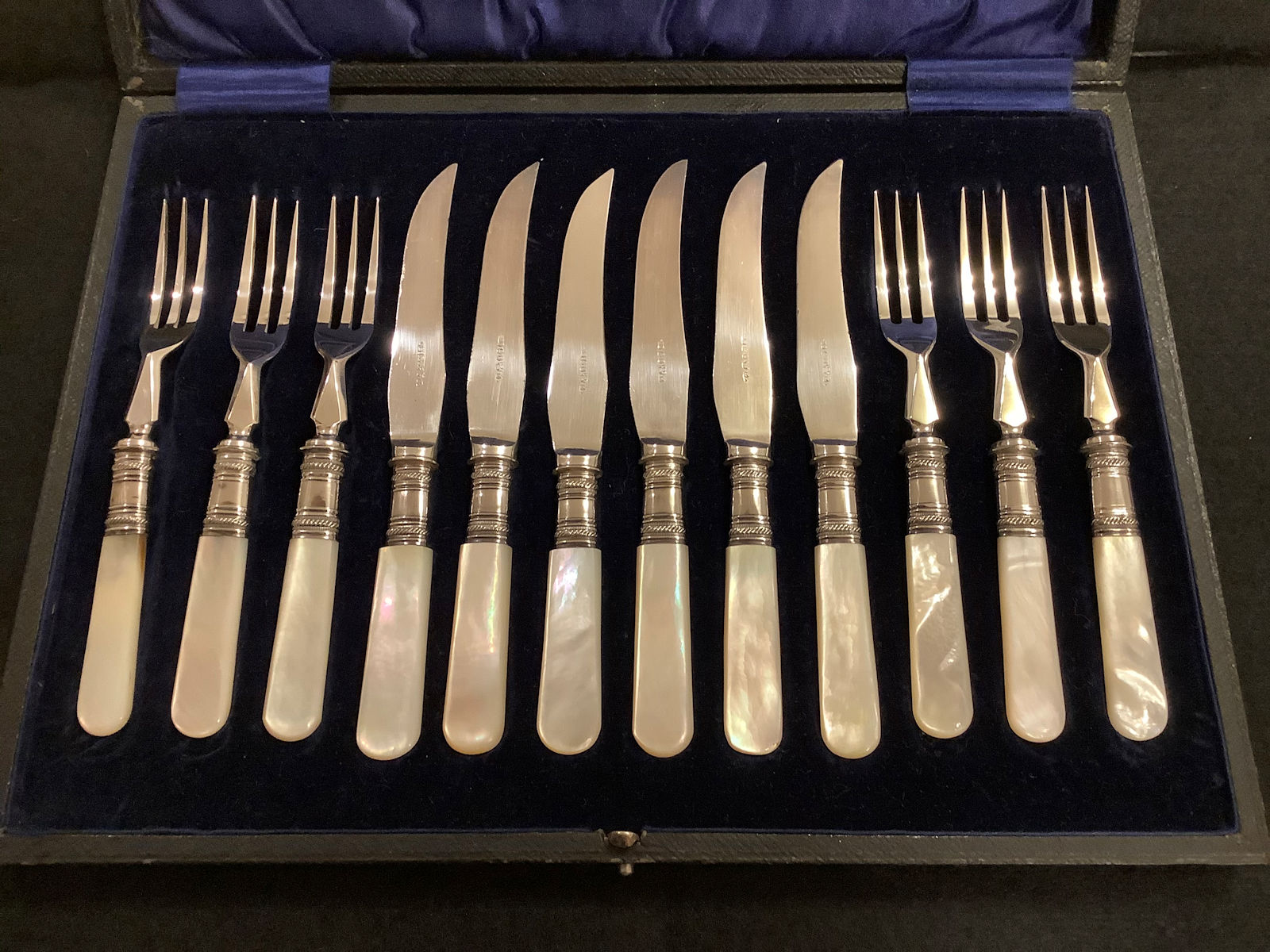 シルバープレート デザートカトラリーセット 英国アンティークと