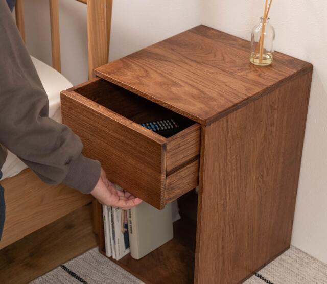 オーク無垢材サイドチェスト｜北欧ヴィンテージ家具アンバーデザイン