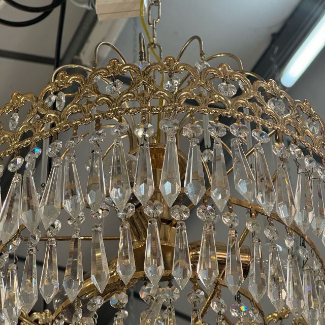 イタリア 1960年代 ガラス シャンデリア