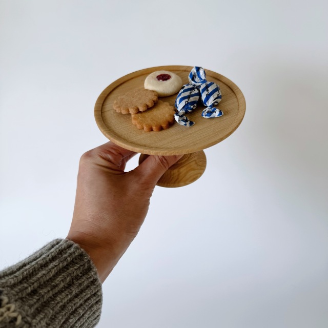 KUKKA（クッカ）北欧テイスト 木製 お花のコンポート皿 Sサイズ（12.5