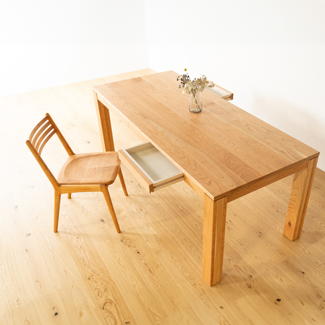 サイズオーダー可能】 風雅／FUUGAダイニングテーブル（ブラックチェリー）