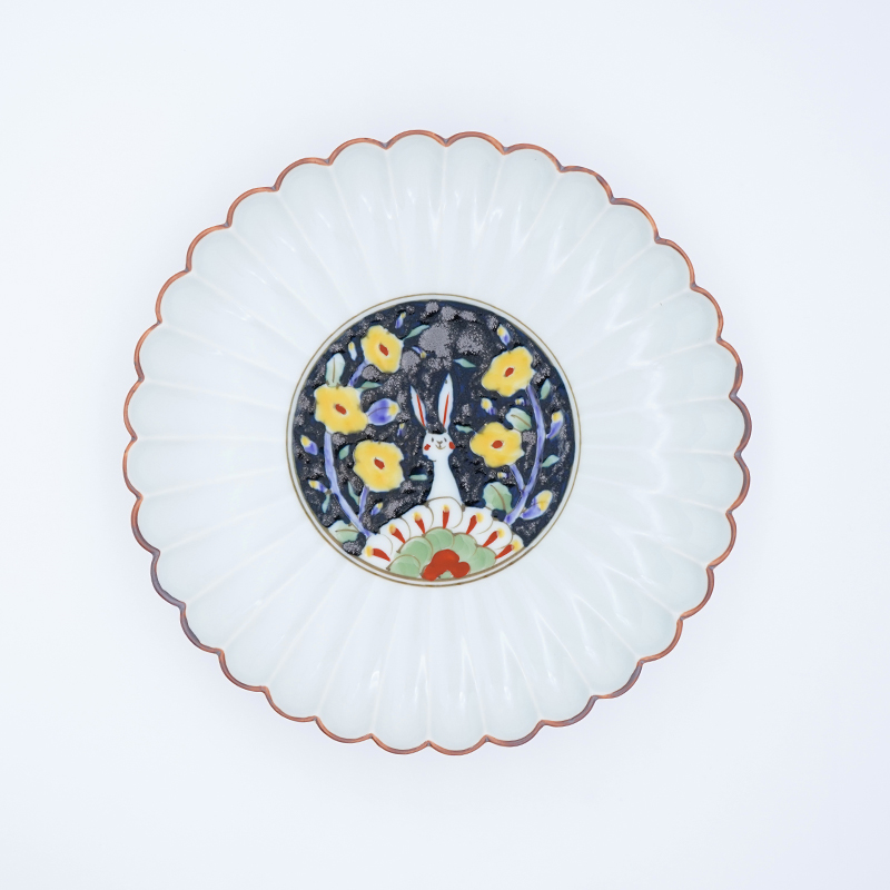 菊割6寸皿(濃)｜空萌工房(そらもえこうぼう)｜田口紀美子