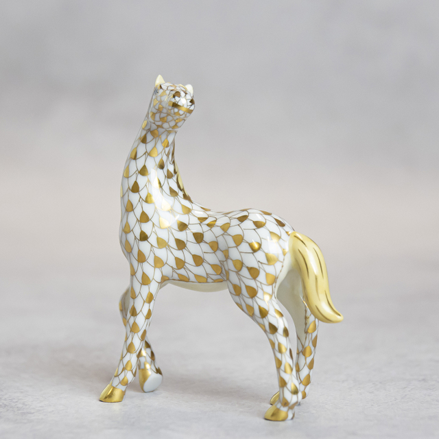 干支置物・うま（ゴールド）