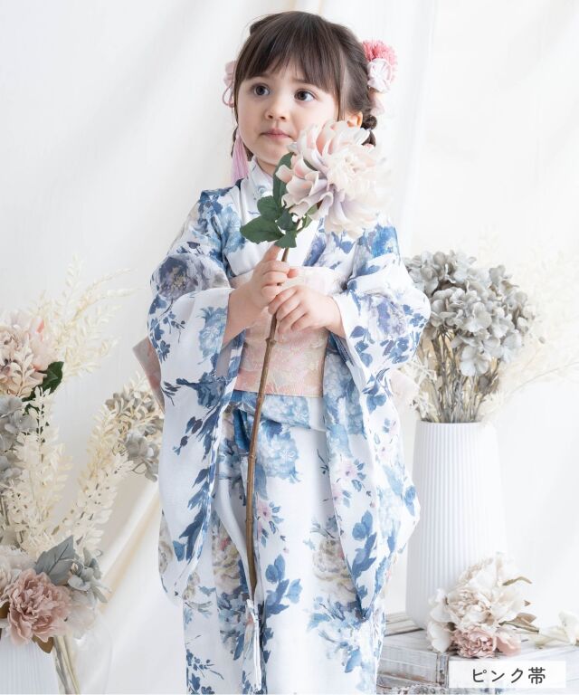 3歳 七五三着物フルセット 女の子 着物 帯 被布 セット内容が選べる