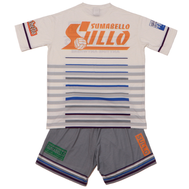 SULLO スージョ 1720101021+1721101022 ボーダープラシャツプラパンツ