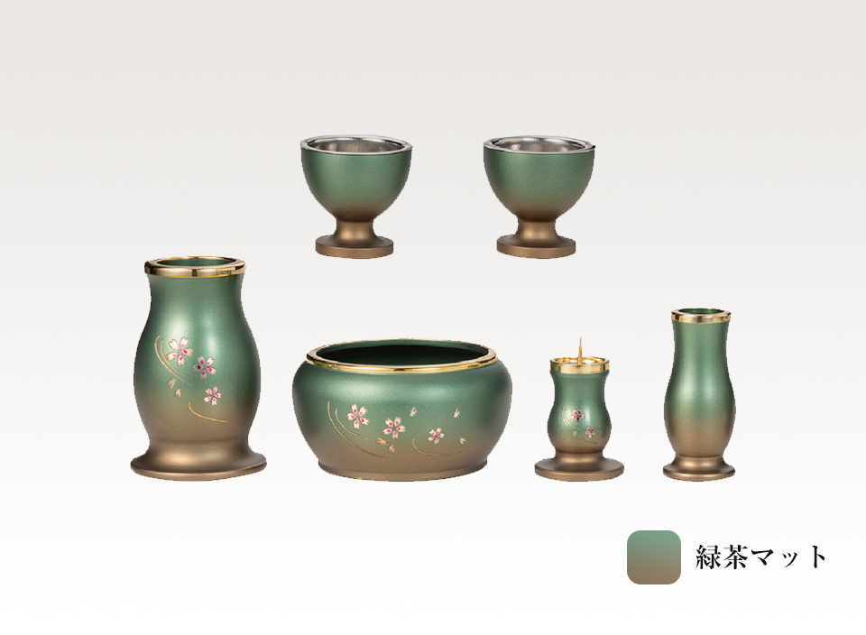 ルミエール桜彫り 仏具6点セット