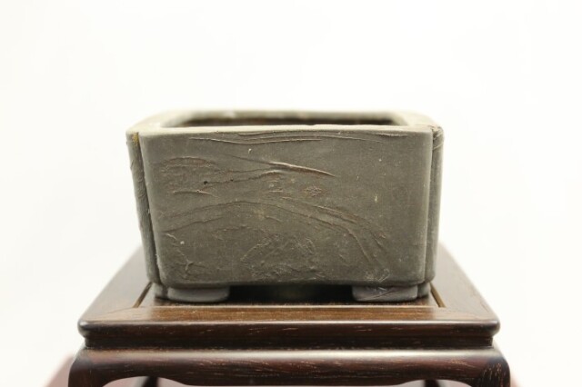 流苑 高級盆栽鉢 A3654☆陶器鉢 ミニ盆栽 小品盆栽☆「送料無料」浦部