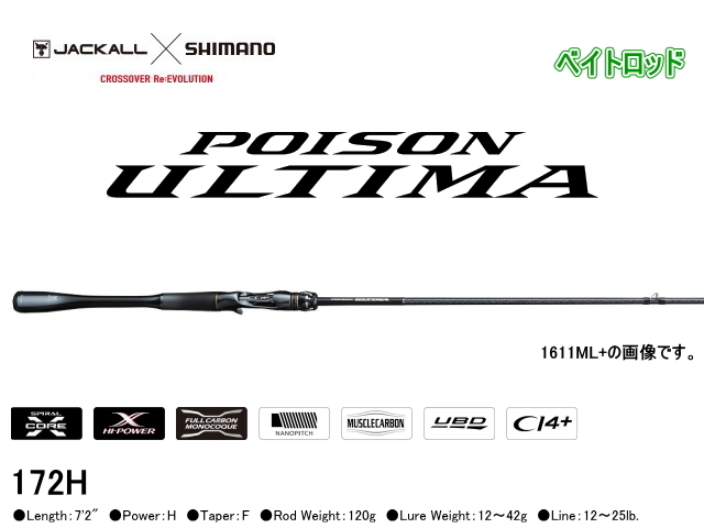 ジャッカル×シマノ 20 ポイズン アルティマ 172H