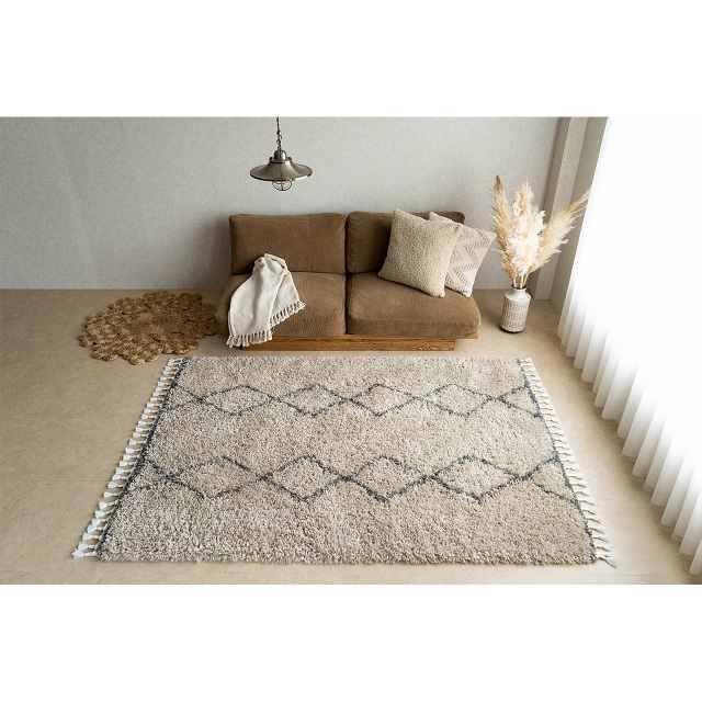 ベニワレン風 ラグ 大判 133×187cm ふわふわ毛足 韓国 北欧インテリア