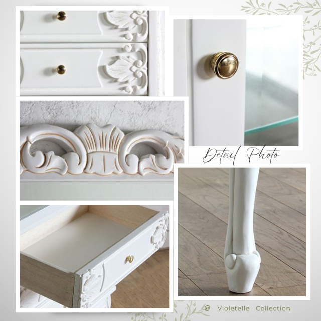 姫系家具 ヴィオレッタ・ワイドチェスト 幅80cm｜Y-KAGU(輸入家具屋