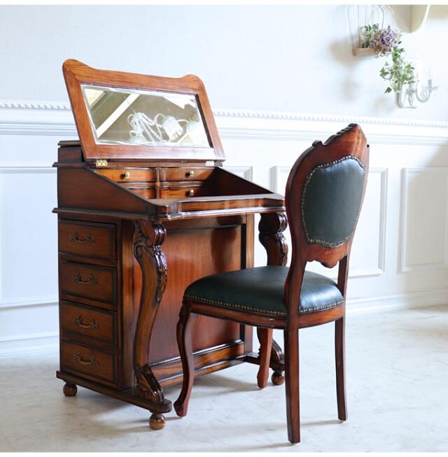 ライティングビューロー(ライティングデスク) 幅75cm｜高級マホガニー