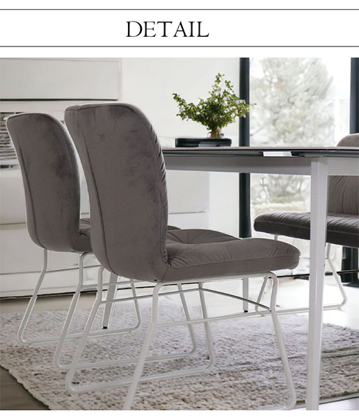 ダイニングチェア 2点セット 海外インテリア おしゃれ グレー モダン