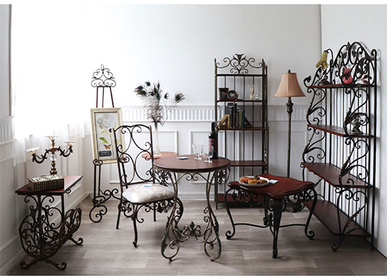 アイアン製 アンティーク調 コーナーラックシェルフ 5段｜Y-KAGU(輸入