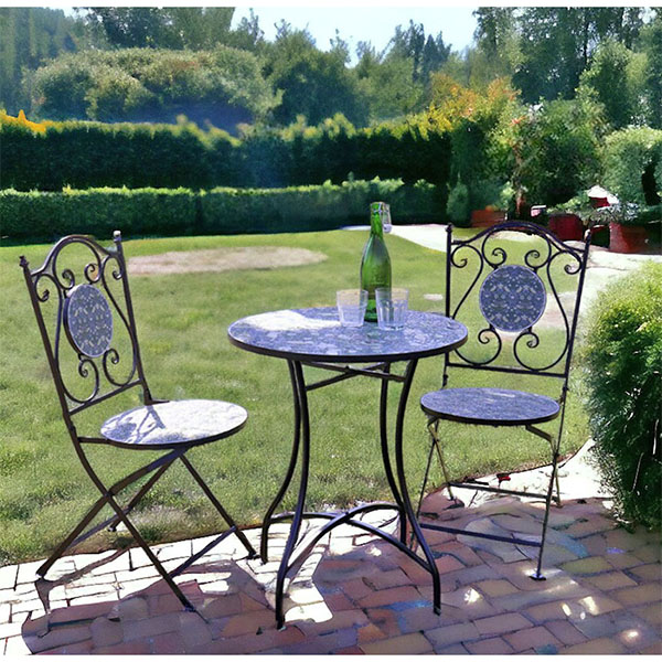 ガーデニングファニチャー テーブル＆チェア3点セット (イチゴ泥棒