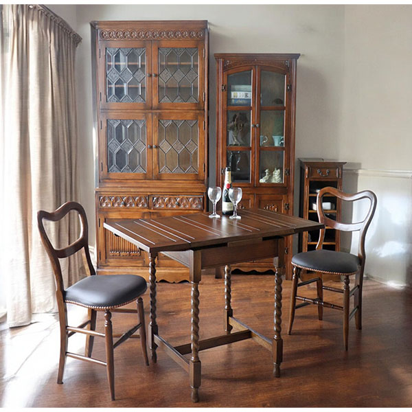 アンティークリプロダクト 伸長式ダイニングテーブル(60-100cm) 【送料