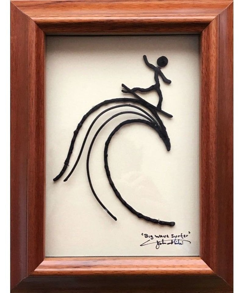 ハワイ コアウッド製額縁1990年代当時物『ユナイテッドエアライン』①