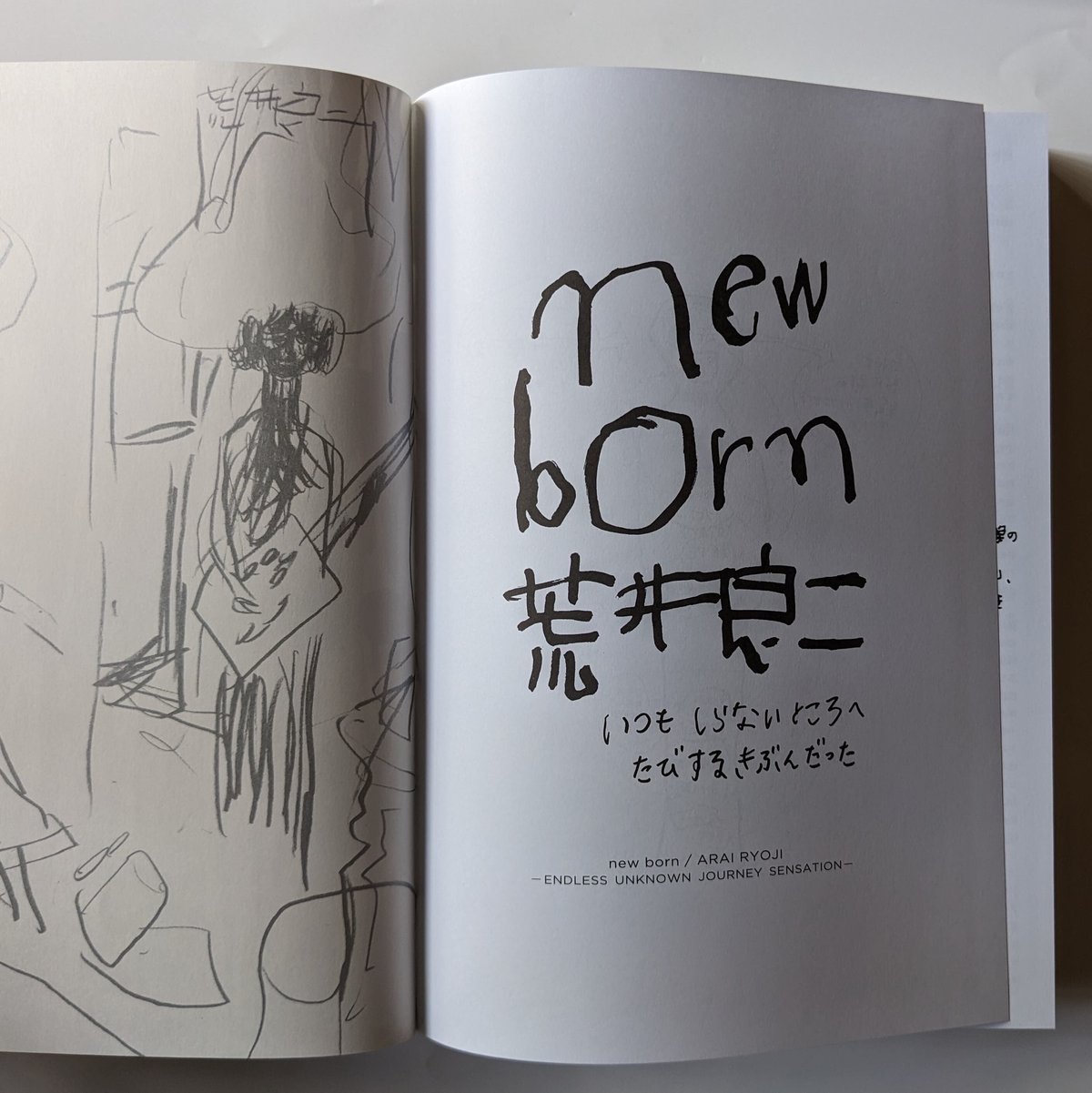荒井良二図録：「new born」（表紙2種類） | nowaki