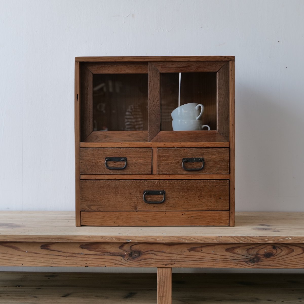 引き戸ガラス 小さな収納棚 /st.561 | SLOWHAND DEPARTMENT