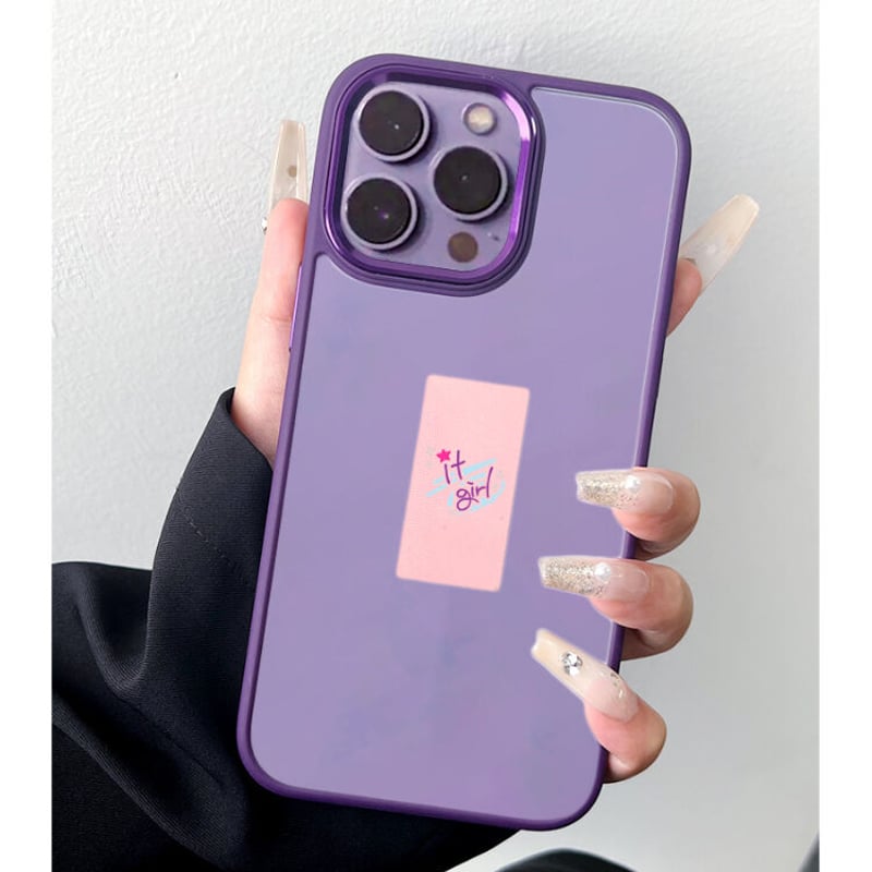 ディープパープル iphone14pro/14promaxケース 高品質高透明感