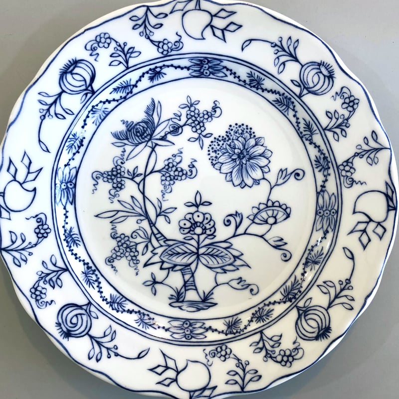 マイセン様式ブルーオニオン転写紙（小）（パン・ケーキ皿