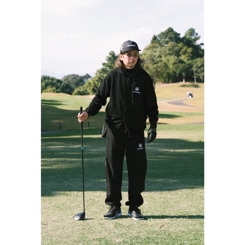 NO GOLF ZIP HOODIE - Black | CLUBHAUS | クラブハウス