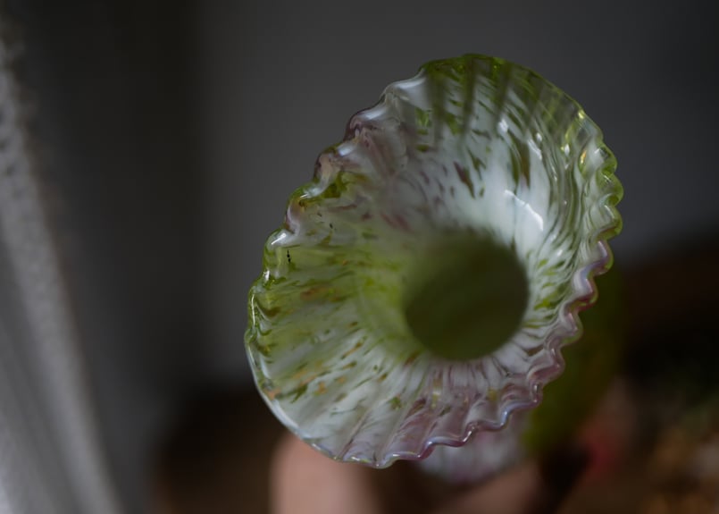 クリシー 花瓶 花器 イエローべース フランスヴィンテージ ブロカント