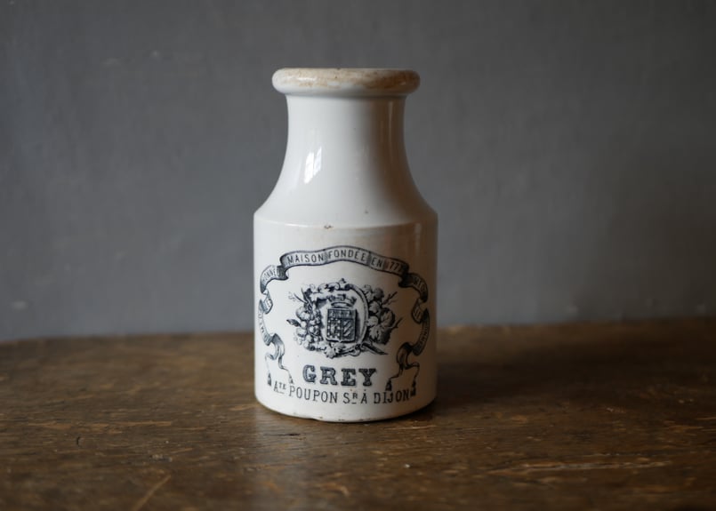 クレイユモントロー DIJON マスタードポット フランスアンティーク