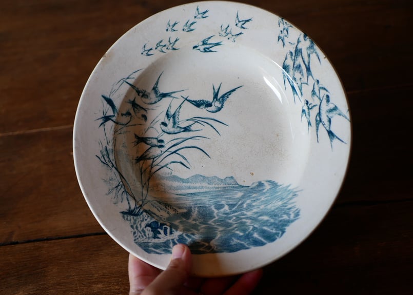 no.5 ツバメ アンティークプレート フランスアンティーク つばめ