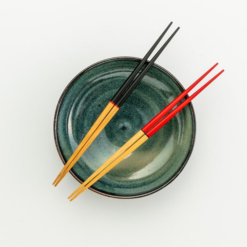 祝い箸 赤・黒2膳セット | 竹の、箸だけ。ヤマチク（熊本県南関町）